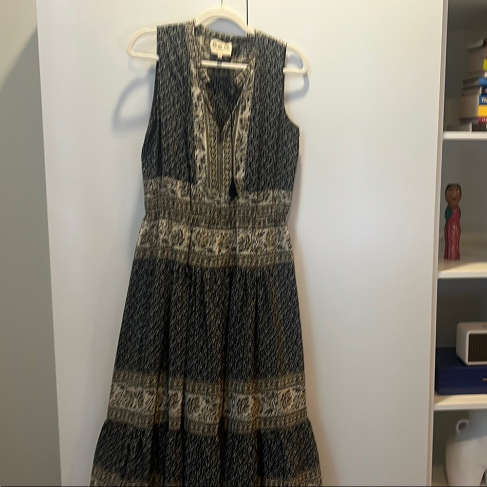 Sea Black and Cream Patterned Dress size 6